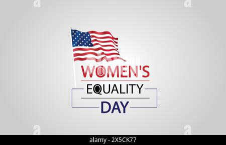 Célébration de la Journée de l'égalité des femmes à travers l'illustration textuelle Illustration de Vecteur