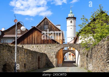 Mestska vez z 1592, Domazlice, Ceska Republika / Town Tower, Domazlice, république tchèque Banque D'Images