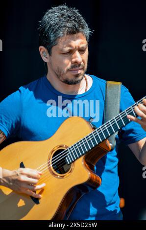 Rodrigo Sanchez - Rodrigo y Gabriela, V2012, Hylands Park, Chelmsford, Essex, Grande-Bretagne - 18 août 2012 Banque D'Images