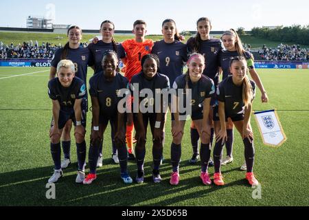 Lund, Suède. 08 mai 2024. Le 11e match de départ de l'Angleterre pour le championnat D'EURO féminin des moins de 17 ans de l'UEFA entre la Suède et l'Angleterre au Klostergaardens Idrottsplats à Lund. (Crédit photo : Gonzales photo/Alamy Live News Banque D'Images