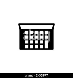 Icône vectorielle plate de la calculatrice. Symbole solide simple isolé sur fond blanc. Modèle de conception de signe de calculatrice pour élément d'interface utilisateur Web et mobile Illustration de Vecteur