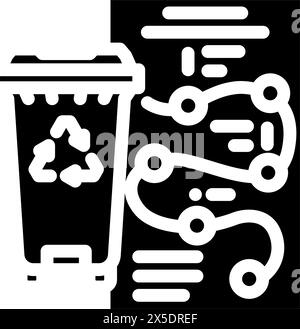 waste management waste sorting glyph icon vector illustration Illustration de Vecteur