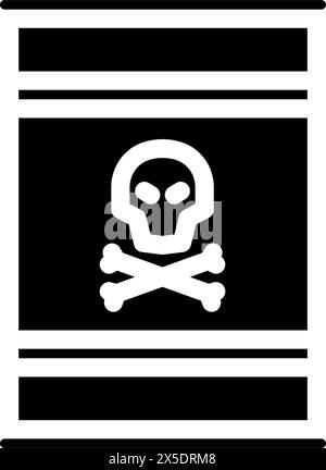 hazardous waste sorting glyph icon vector illustration Illustration de Vecteur