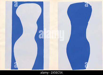 Henri Matisse (1869-1954), Jazz – formes, plaque au pochoir basée sur des collages et découpes de Henri Matisse, 1947. Banque D'Images