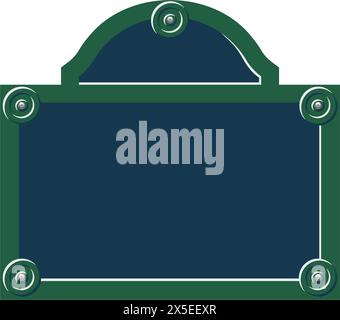 Paris classique bleu et vert signe de nom de rue en vecteur Illustration de Vecteur