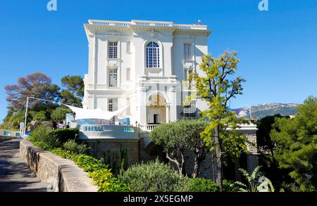 Roquebrune Cap Martin, France - 09 mai 2024 : Bonhams Cars - la vente DE MONACO 'les grandes marques a Monaco' à la Villa la Vigie lors du 14ème Grand Prix de Monaco historique. Mandoga Media Allemagne Banque D'Images