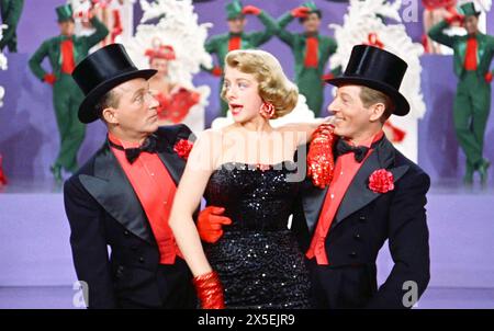 BLANC NOËL 1954 film Paramount Pictures avec de gauche à droite : Bing Crosby, Rosemary Clooney, Danny Kaye Banque D'Images