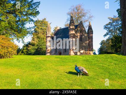 Chapelle sur la colline de Moot, la colline où les rois écossais ont été couronnés jusqu'en 1296, Scone Palace, Perthshire, Highlands, Écosse Banque D'Images