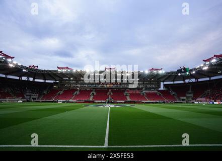 Vue générale du stade Georgios Karaiskakis en prévision de la demi-finale de l'UEFA Conference League, match de deuxième manche entre l'Olympiacos et l'Aston Villa. Date de la photo : jeudi 9 mai 2024. Banque D'Images