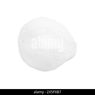 Mousse avec bulles isolées sur blanc, vue au-dessus Banque D'Images