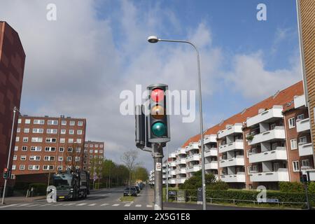 Copenhague/ Danemark/09 MAI 2024/ feu de circulation au-dessus d'alleen et de kastruplundgade à Kastrup (photo. Francis Joseph Dean/Dean Pictures) (non destiné à un usage commercial) Banque D'Images