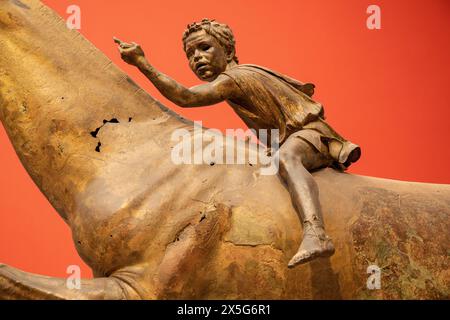 Le Jockey d'Artemision, Musée archéologique national, Athènes, Grèce. Banque D'Images
