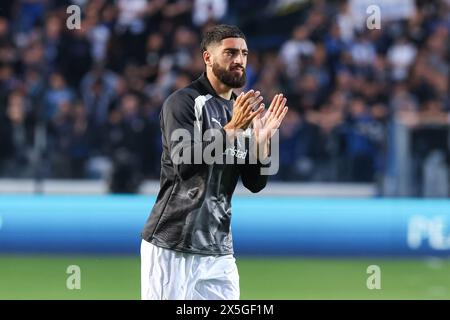 Bergame, Italie, 9 mai 2024. Samuel Gigot (Olympique de Marseille) lors d'un match de football entre Atalanta et Marseille au stade Gewiss le 9 mai 2024 à Bergame, Italie. Crédit : Stefano Nicoli/Speed Media/Alamy Live News Banque D'Images
