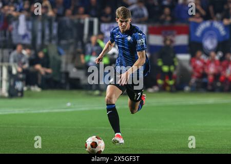 Bergame, Italie, 9 mai 2024. Charles de Ketelaere (Atalanta BC) lors d'un match de football entre Atalanta et Marseille au stade Gewiss le 9 mai 2024 à Bergame, Italie. Crédit : Stefano Nicoli/Speed Media/Alamy Live News Banque D'Images