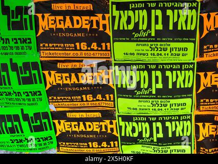 Ajoute pour Megadeth live en Israël. Banque D'Images