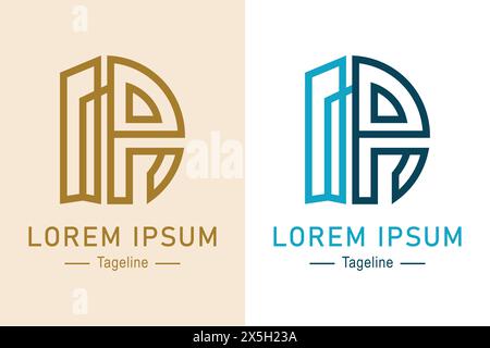 logo du bâtiment. Creative simple logo lettre A avec bâtiment. convient pour l'hôtel, l'immobilier, l'appartement et plus encore. Conception vectorielle simple modifiable Illustration de Vecteur