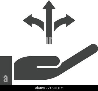 Image vectorielle de l'icône de guidage. Adapté aux applications Web mobiles et aux supports d'impression. Illustration de Vecteur
