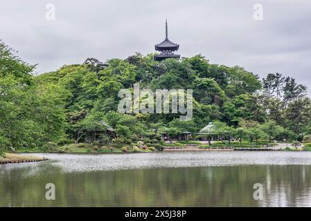 Japon, Yokohama. Jardin Sankei-en Banque D'Images