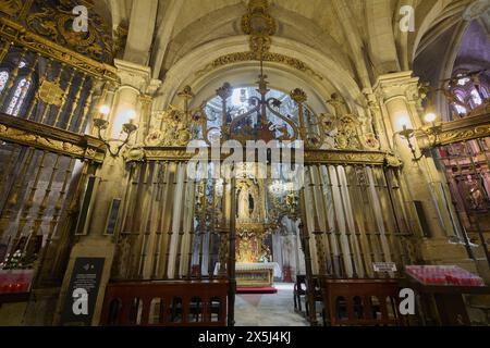 Lugo, Espagne - 10 mai 2024 : une vue imprenable sur la chapelle de la Vierge aux grands yeux dans la cathédrale de Lugo, mettant en valeur son architecture gothique Banque D'Images
