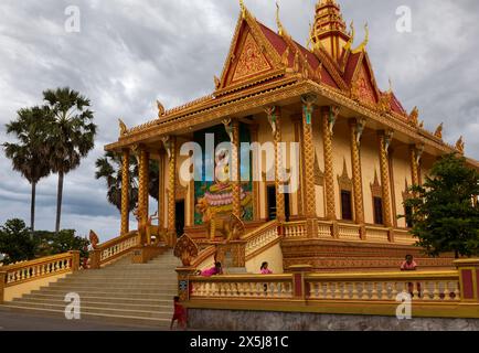 Vietnam. Temple bouddhiste khmer. (Usage éditorial uniquement) Banque D'Images