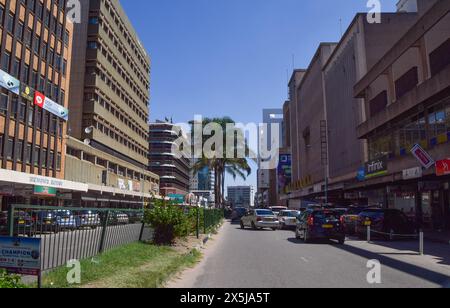 Harare, Zimbabwe, 20 avril 2024 : centre-ville de Harare, vue de jour. Crédit : Vuk Valcic/Alamy Banque D'Images