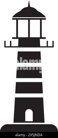 conception de logo d'illustration vectorielle d'icône de phare Illustration de Vecteur