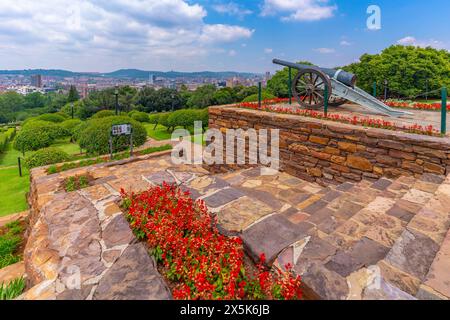 Vue de Pretoria skyline et Union Buildings Gardens depuis Union Buildings, Pretoria Central, Pretoria, Afrique du Sud, Afrique Copyright : FrankxFell 844- Banque D'Images