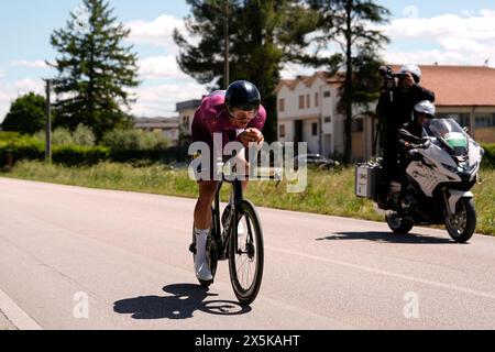 Italia. 10 mai 2024. Milan Jonathan (Team Lidl - Treck) lors de l'étape 7 du Giro d'Italia de Foligno à Pérouse (ITT), 10 mai 2024 Italie. (Photo de Fabio Ferrari/Lapresse) crédit : LaPresse/Alamy Live News Banque D'Images