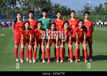 Bali, Indonésie. 10 mai 2024. Les joueuses chinoises débutantes posent pour la photo avant le match du groupe B de la Coupe d'Asie féminine U17 de l'AFC 2024 entre la Thaïlande et la Chine au Bali United Training Center à Bali, Indonésie, le 10 mai 2024. Crédit : Agung Kuncahya B./Xinhua/Alamy Live News Banque D'Images