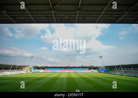 Eccles, Royaume-Uni. 10 mai 2024. Vue générale du stade communautaire de Salford avant la première vente de match Gallagher Sharks vs Leicester Tigers au stade communautaire de Salford, Eccles, Royaume-Uni, le 10 mai 2024 (photo par Steve Flynn/News images) à Eccles, Royaume-Uni le 5/10/2024. (Photo par Steve Flynn/News images/SIPA USA) crédit : SIPA USA/Alamy Live News Banque D'Images