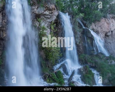 Triple Falls, Rifle Falls State Park, Rifle, Colorado. Banque D'Images