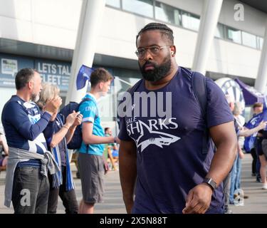 Eccles, Royaume-Uni. 10 mai 2024. Vente Sharks Simon McIntyre arrive au stade avant le match Gallagher Premiership match Sale Sharks vs Leicester Tigers au Salford Community Stadium, Eccles, Royaume-Uni, le 10 mai 2024 (photo par Steve Flynn/News images) à Eccles, Royaume-Uni le 5/10/2024. (Photo par Steve Flynn/News images/SIPA USA) crédit : SIPA USA/Alamy Live News Banque D'Images