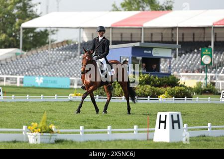 Badminton, Royaume-Uni. 10 mai 2024. Arthur Marx de France avec Church'Ile lors du test de dressage au Badminton Horse Trials le 10 mai 2024, Badminton Estate, Royaume-Uni (photo de Maxime David - MXIMD Pictures) crédit : MXIMD Pictures/Alamy Live News Banque D'Images