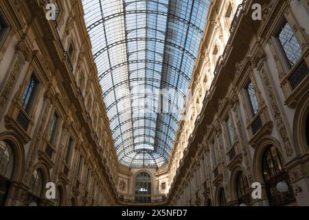 Galleria Vittorio Emanuele II, galerie marchande couverte, Quadrilatero della Moda Centro Storico district Milan, Italie Banque D'Images