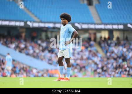 Jaden Heskey (Manchester City U18) lors de la finale de la FA Youth entre Manchester City et Leeds United au stade Etihad, Manchester, vendredi 10 mai 2024. (Photo : Pat Scaasi | mi News) crédit : MI News & Sport /Alamy Live News Banque D'Images