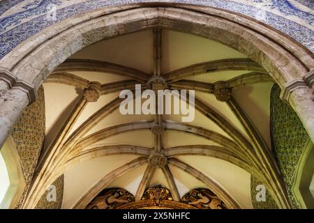 Détails de la magnifique Igreja de São João Evangelista (Église de membre Jean l'évangéliste), Evora, Portugal Banque D'Images
