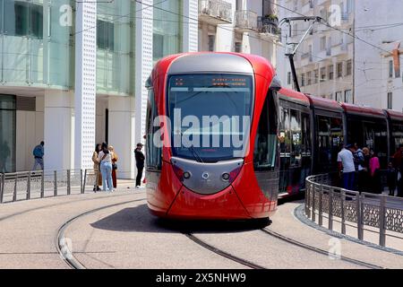 Alstom a construit et fourni soixante-six tramways Citadis X05 pour Casa transports, une autorité de transport public basée au Maroc, pour un montant de 130 millions d’euros Banque D'Images