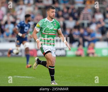 Eccles, Royaume-Uni. 10 mai 2024. Leicester Tigers Fly-Half Handre Pollard lors de la Gallagher Premiership match Sale Sharks vs Leicester Tigers au Salford Community Stadium, Eccles, Royaume-Uni, 10 mai 2024 (photo par Steve Flynn/News images) à Eccles, Royaume-Uni le 5/10/2024. (Photo par Steve Flynn/News images/SIPA USA) crédit : SIPA USA/Alamy Live News Banque D'Images