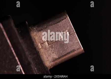 USB type C en macro, technologie, câble USB Banque D'Images
