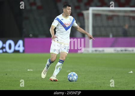 Bari, Italie. 10 mai 2024. Dimitri Bisoli (Brescia Calcio) en action lors de la SSC Bari vs Brescia Calcio, match de football italien Serie B à Bari, Italie, 10 mai 2024 crédit : Agence photo indépendante/Alamy Live News Banque D'Images