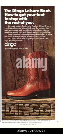 Vintage 'Playboy' magazine avril 1975 annonce, États-Unis Banque D'Images
