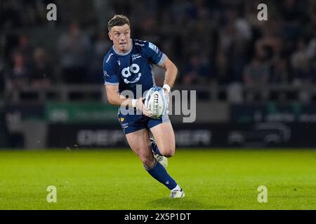 Solde Sharks Fly-Half George Ford fait une pause lors du match Gallagher Premiership match Sale Sharks vs Leicester Tigers au Salford Community Stadium, Eccles, Royaume-Uni, le 10 mai 2024 (photo par Steve Flynn/News images) Banque D'Images