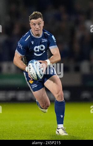 Eccles, Royaume-Uni. 10 mai 2024. Soldes Sharks Fly-Half George Ford fait une pause lors de la Gallagher Premiership match Sale Sharks vs Leicester Tigers au Salford Community Stadium, Eccles, Royaume-Uni, 10 mai 2024 (photo par Steve Flynn/News images) à Eccles, Royaume-Uni le 5/10/2024. (Photo par Steve Flynn/News images/SIPA USA) crédit : SIPA USA/Alamy Live News Banque D'Images