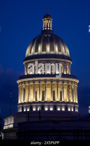 Le dôme d'El Capitolio, ou bâtiment du Capitole national, la Havane, Cuba Banque D'Images