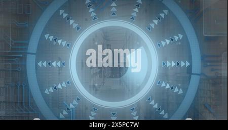 Image de scannage et de traitement des données sur les hommes Banque D'Images