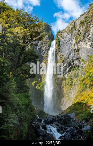 Cascade Devils Punchbowl - Nouvelle-Zélande Banque D'Images