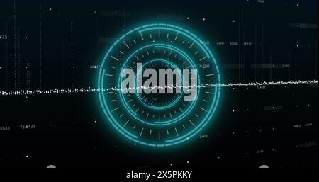 Image de l'acquisition de l'oscilloscope et du traitement des données sur la grille Banque D'Images