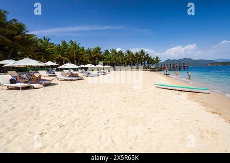 Plage sur l'île Hon Tam, Nha Trang, province Khan Hoa, Vietnam, Vietnam Banque D'Images