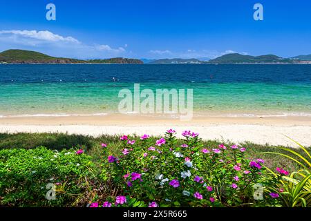 Plage sur l'île Hon Tam, Nha Trang, province Khan Hoa, Vietnam, Vietnam Banque D'Images