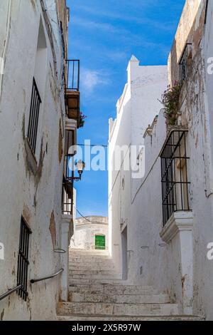 Maisons, rues et places dans la ville blanche de Vejer dans les montagnes, Andalousie, Espagne, Vejer de la Frontera, Andalousie, Espagne Banque D'Images